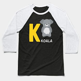 Alphabet K funny Baseball T-Shirt